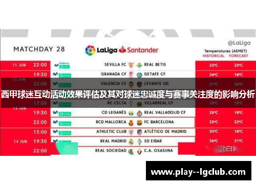 西甲球迷互动活动效果评估及其对球迷忠诚度与赛事关注度的影响分析